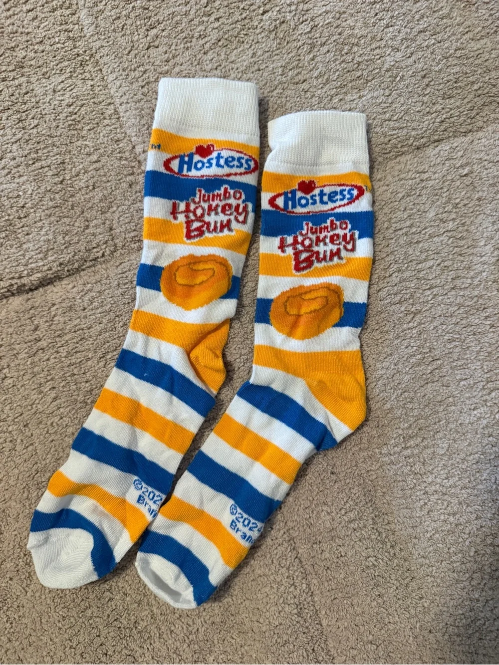 Hostess Jumbo Honey Bun Crew Socks
